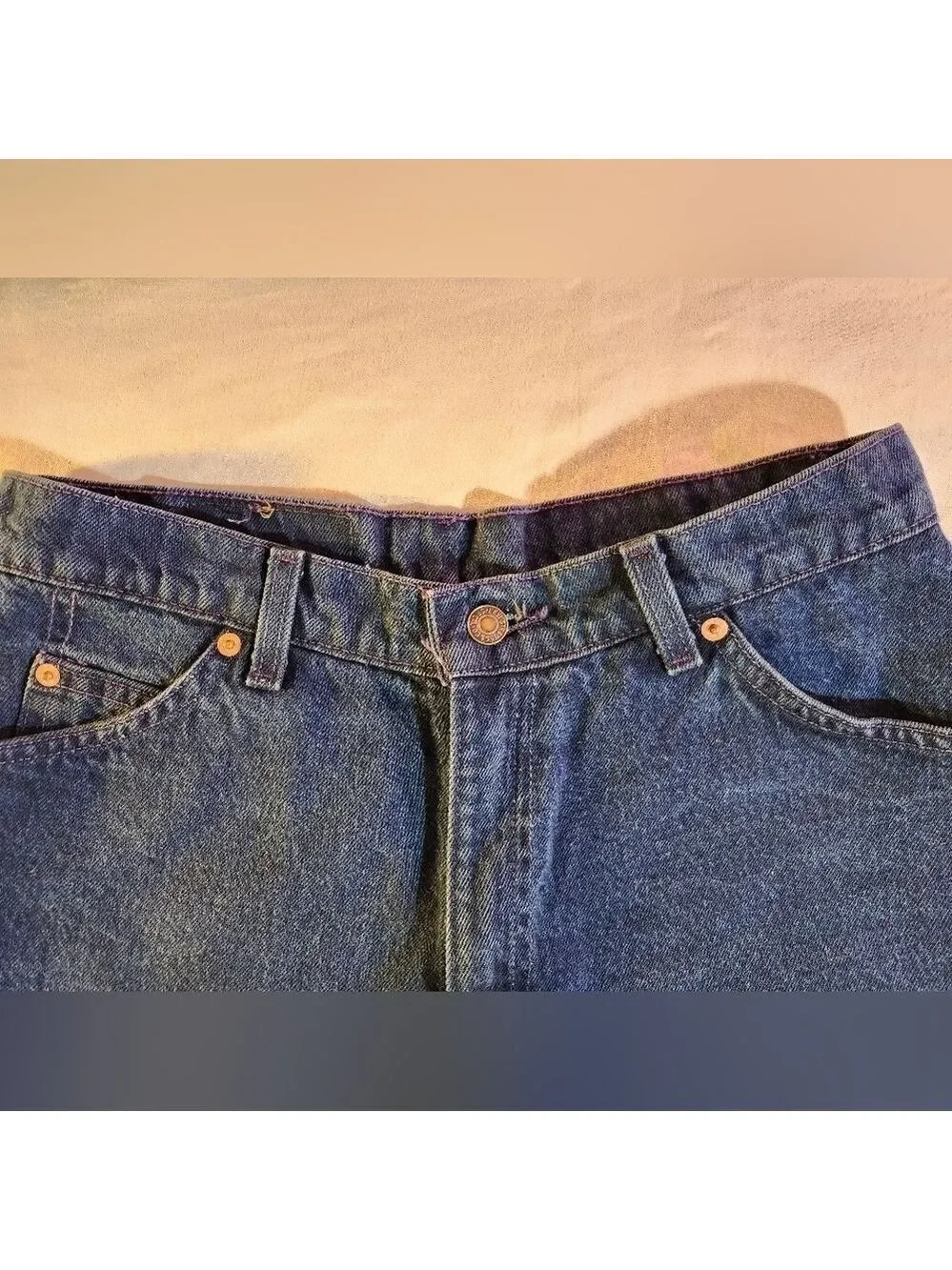 Levi's Vintage 80's High Rise Slim Fit Orange Tab Shorts Sz 13